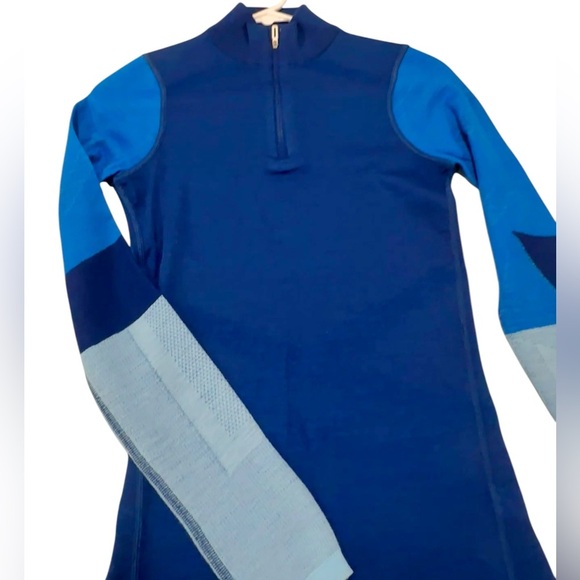 🆕 Smartwool Women's Intraknit Thermal Merino 1/4 Zip Blueberry Hill Extra Small - Picture 1 of 6